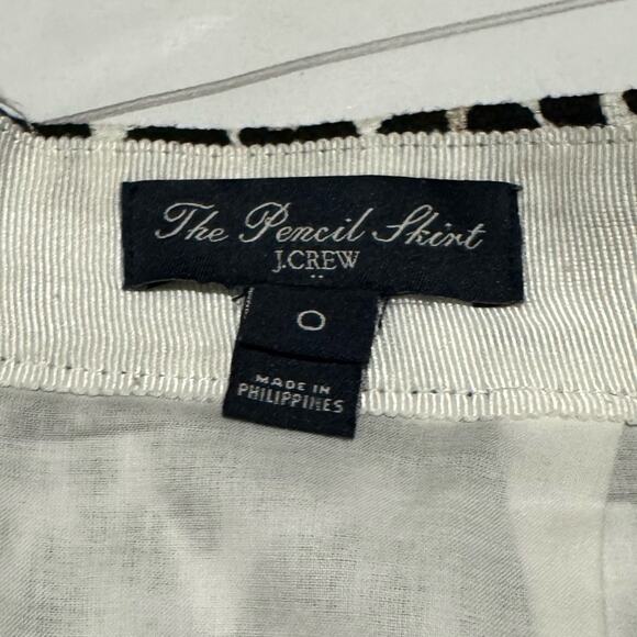 J Crew The Pencil Skirt Leopard‎ Cheetah Animal Print Skirt Women’s Size 0 - Picture 2 of 5